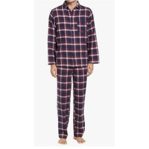 Nordstrom Men's Flannel Pajamas 100% Cotton Sleep Set Tartan Plaid Size M $69